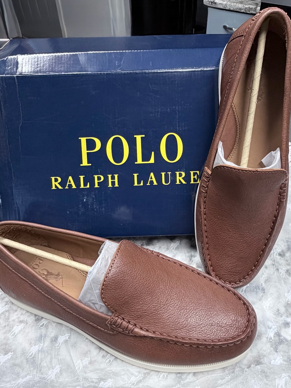 Polo by Ralph Lauren Merton Leather Venetian Loafer Men’s 9.5